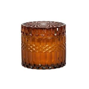 15 oz Amber Tonk Soy Candle in an exquiste glass vessel